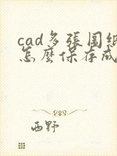 cad多张图纸怎么保存成pdf格式