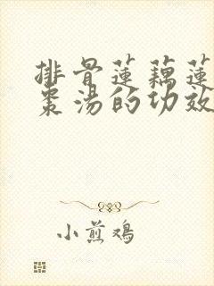 排骨莲藕莲子红枣汤的功效与作用