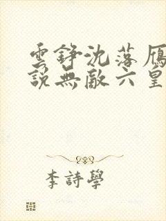 云铮沈落雁的小说无敌六皇子