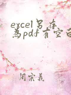excel另存为pdf有空白页