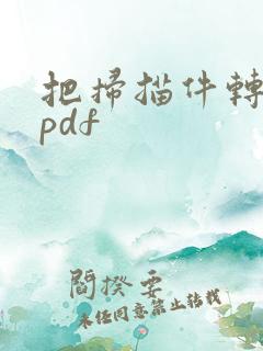 把扫描件转换成pdf