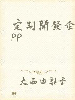 定制开发企业app