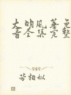 大明风华免费观看全集完整版