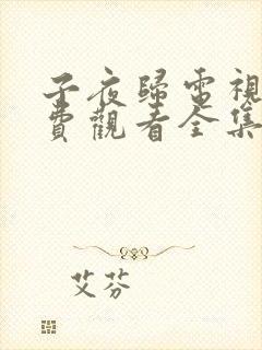 子夜归电视剧免费观看全集21集