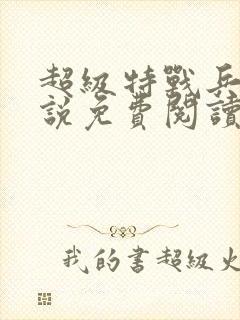 超级特战兵王小说免费阅读全文