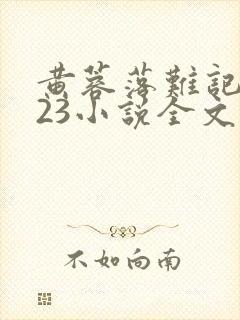 黄蓉落难记1—23小说全文