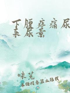 下腹疼痛尿不出来尿意