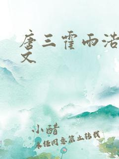 唐三霍雨浩cp文
