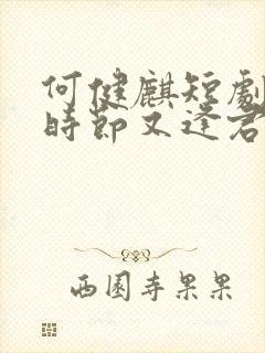 何健麒短剧落花时节又逢君全集免费