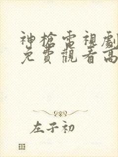 神枪电视剧全集免费观看高清完整版