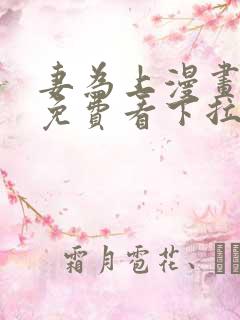 妻为上漫画全集免费看下拉式