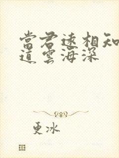 当君远相知,不道云海深