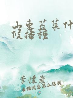 山东苔菜什么时候播种