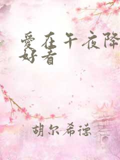 爱在午夜降临前好看