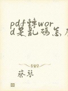 pdf转word是乱码怎么解决
