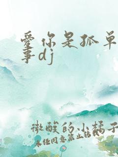 爱你是孤单的心事dj