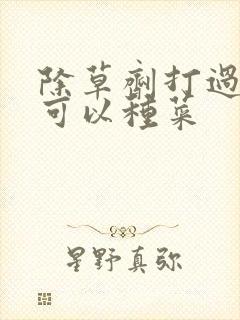 除草剂打过多久可以种菜