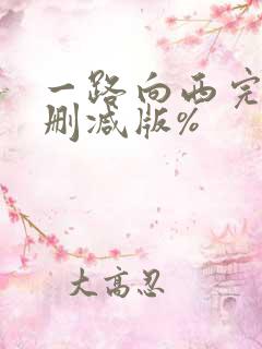 一路向西完整未删减版%