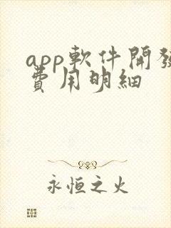 app软件开发费用明细