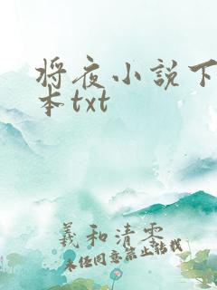 将夜小说下载全本txt