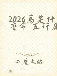 2026马是什么命 五行属什么