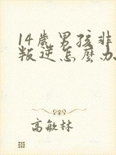 14岁男孩非常叛逆怎么办