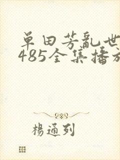 单田芳乱世枭雄485全集播放
