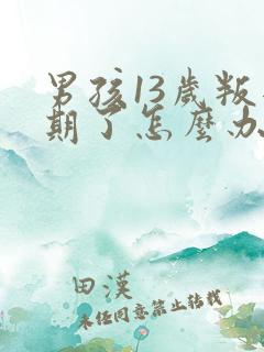 男孩13岁叛逆期了怎么办