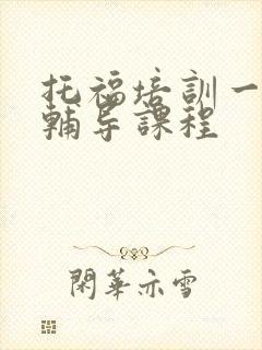 托福培训一对一辅导课程