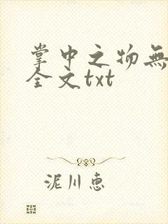 掌中之物无删减全文txt
