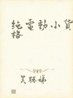 纯电动小货车价格