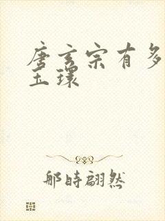 唐玄宗有多爱杨玉环