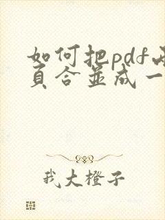 如何把pdf两页合并成一页打印