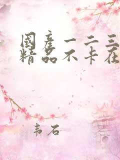国产一二三美女精品不卡在线观看