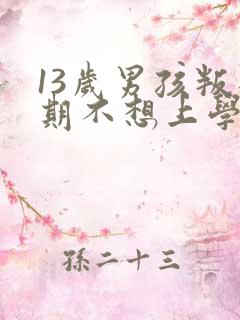13岁男孩叛逆期不想上学怎么办