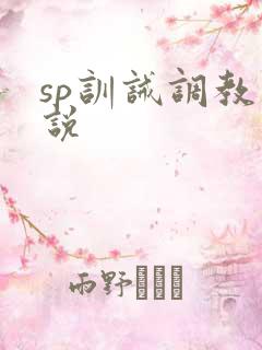 sp训诫调教小说