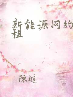 新能源网约车出租