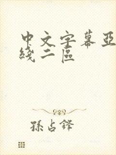 中文字幕亚洲在线二区