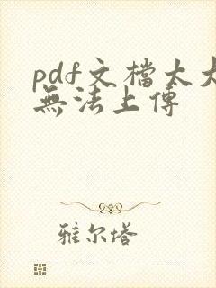 pdf文档太大无法上传