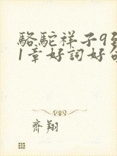 骆驼祥子9到11章好词好句