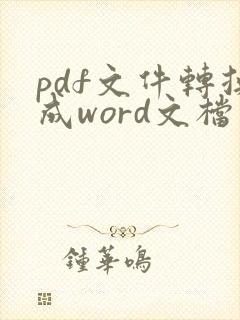 pdf文件转换成word文档变成乱码