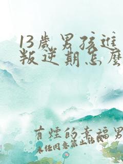 13岁男孩进入叛逆期怎么办