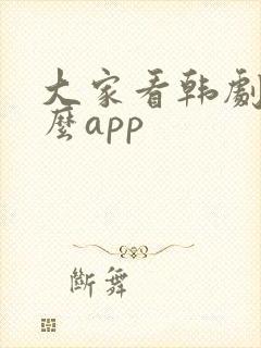 大家看韩剧用什么app