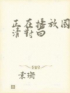正在播放国产高清对白