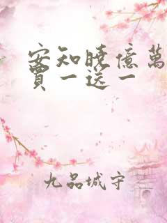 安知晓亿万老婆买一送一