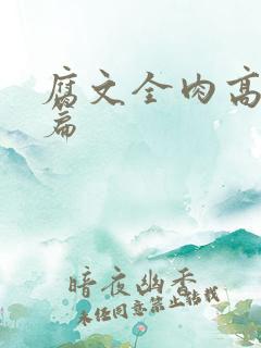 腐文全肉高h短篇