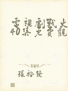 电视剧战火红颜40集免费观看