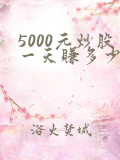 5000元炒股一天赚多少钱