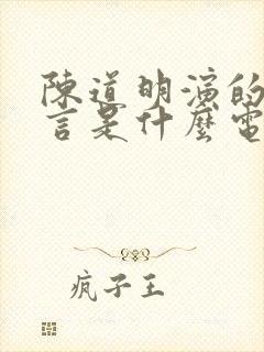 陈道明演的叶谨言是什么电视剧名字