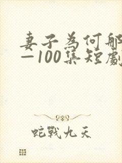 妻子为何那样1—100集短剧免费看